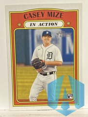 2021 Topps Heritage #254 Casey Mize Tigers Rookie In Action RC